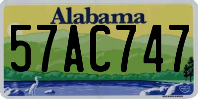 AL license plate 57AC747