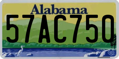 AL license plate 57AC750