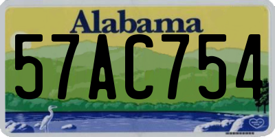 AL license plate 57AC754