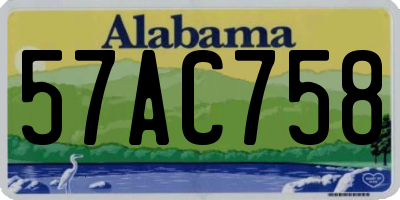 AL license plate 57AC758