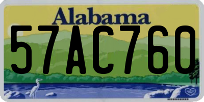 AL license plate 57AC760