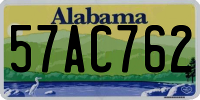 AL license plate 57AC762