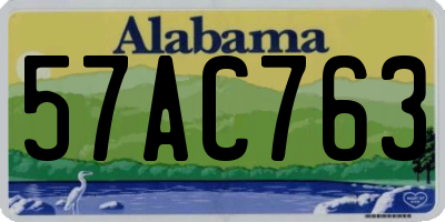 AL license plate 57AC763