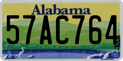 AL license plate 57AC764