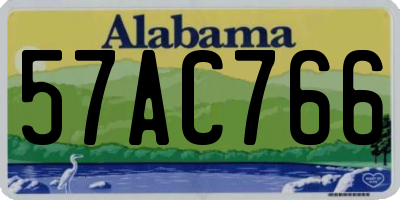 AL license plate 57AC766