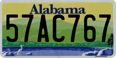 AL license plate 57AC767