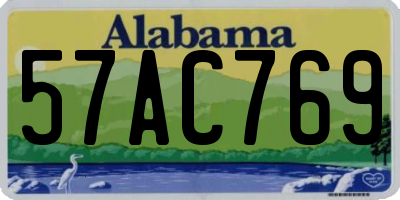AL license plate 57AC769