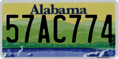 AL license plate 57AC774