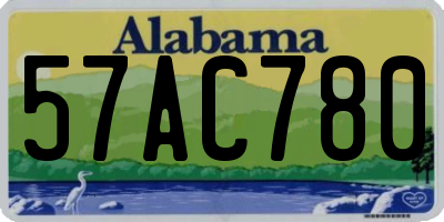 AL license plate 57AC780