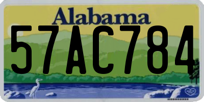 AL license plate 57AC784