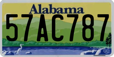 AL license plate 57AC787