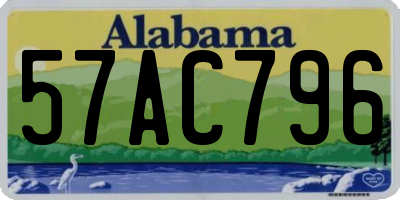 AL license plate 57AC796