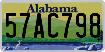AL license plate 57AC798
