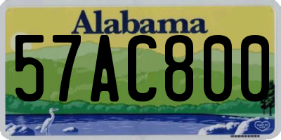 AL license plate 57AC800