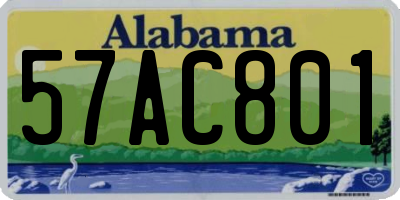 AL license plate 57AC801