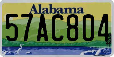 AL license plate 57AC804