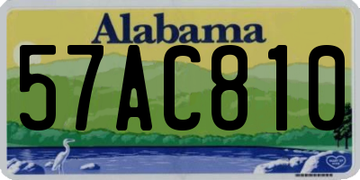 AL license plate 57AC810