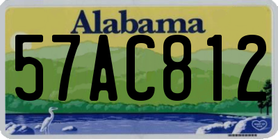 AL license plate 57AC812