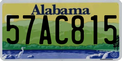 AL license plate 57AC815