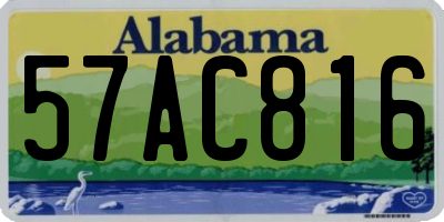 AL license plate 57AC816