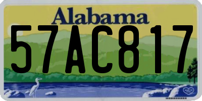 AL license plate 57AC817