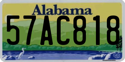 AL license plate 57AC818