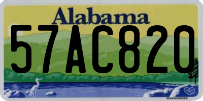 AL license plate 57AC820