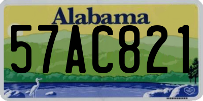 AL license plate 57AC821