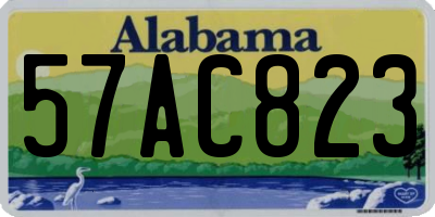 AL license plate 57AC823
