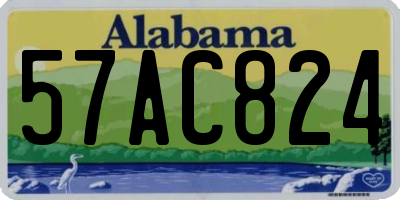 AL license plate 57AC824