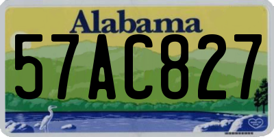 AL license plate 57AC827