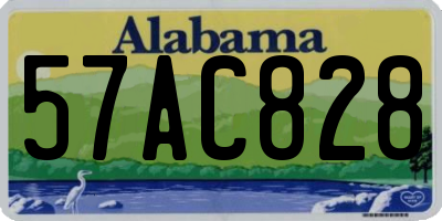 AL license plate 57AC828