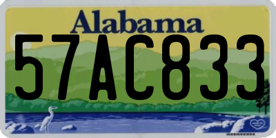 AL license plate 57AC833
