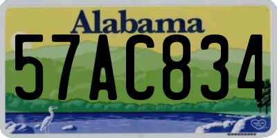 AL license plate 57AC834
