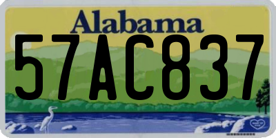 AL license plate 57AC837
