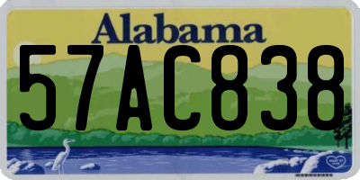 AL license plate 57AC838