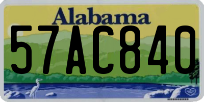 AL license plate 57AC840