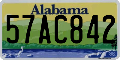 AL license plate 57AC842