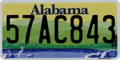 AL license plate 57AC843