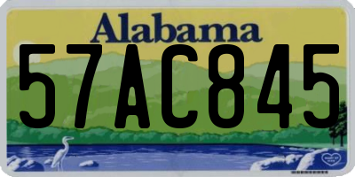 AL license plate 57AC845