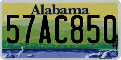 AL license plate 57AC850