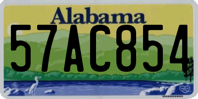 AL license plate 57AC854