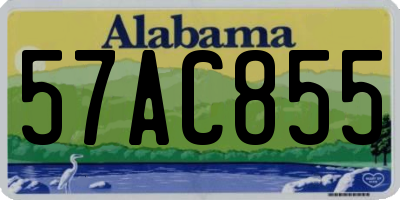 AL license plate 57AC855