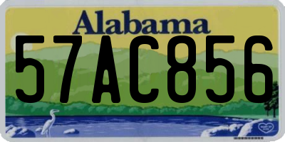 AL license plate 57AC856