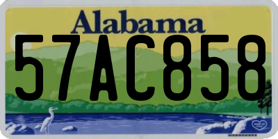 AL license plate 57AC858