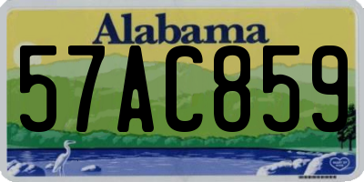 AL license plate 57AC859