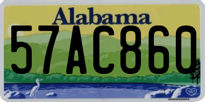 AL license plate 57AC860