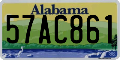 AL license plate 57AC861