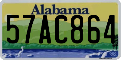 AL license plate 57AC864