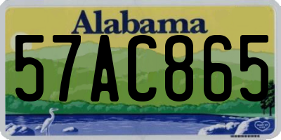 AL license plate 57AC865